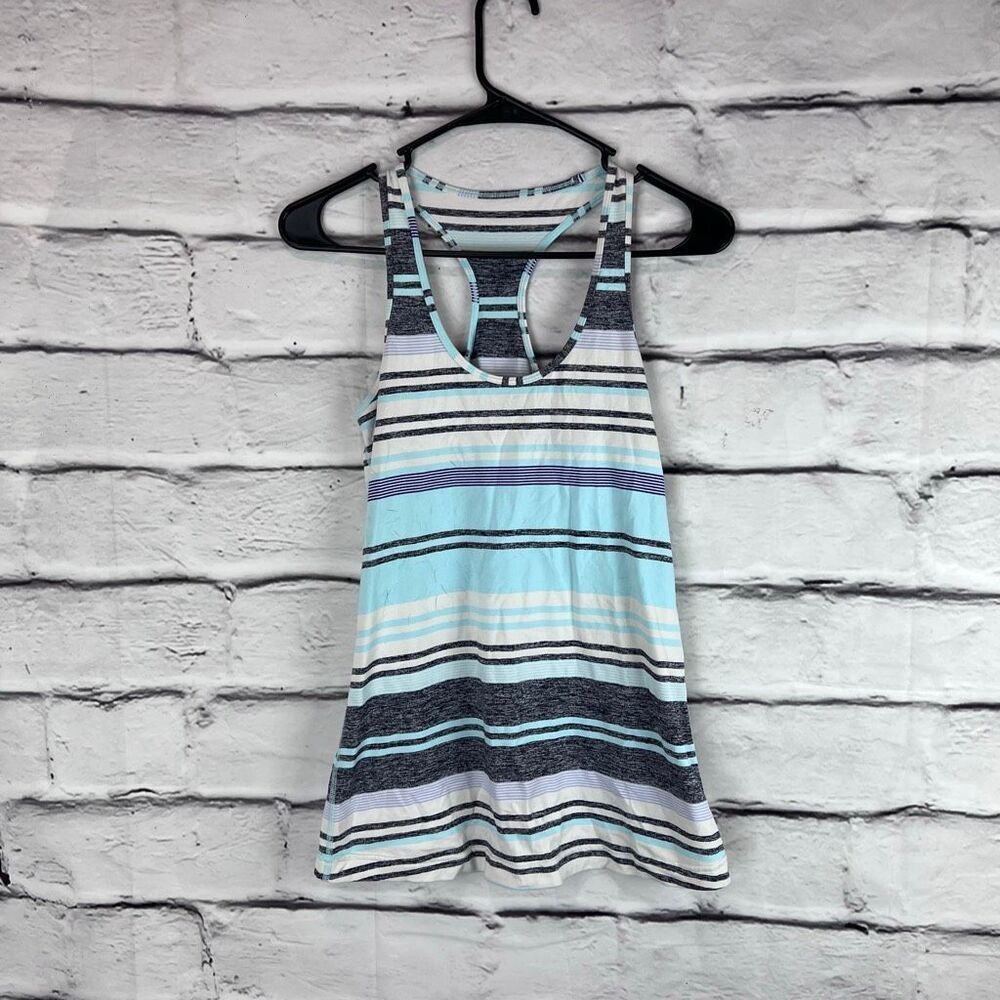 Lululemon Striped Racerback Tank Top Women’s Small‎ Athletic Workout Yoga - Picture 2 of 7